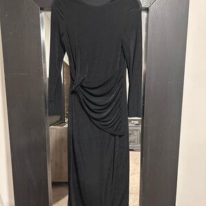Elegant Black Long Sleeve Dress